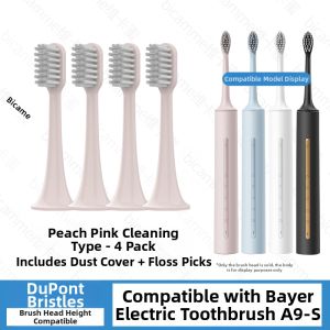 Suning Compatible Electric Toothbrush Heads for Bair Bayer A9/A9-S/A9plus Replacement Dental Care Oral Health Accessories