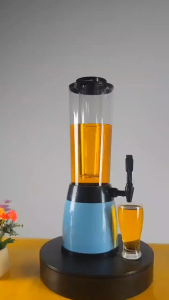 【การจัดส่งท้องถิ่น】ทาวเวอร์เบียร์ LED 3L พร้อมที่กดเบียร์สดแตะเกรดเชิงพาณิชย์คู่สำหรับบาร์/ปาร์ตี้สแตนเลสระบบดื่มน้ำแช่เย็นสำหรับคราฟต์เบียร์และโซดา