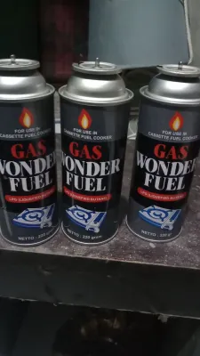 kaleng gas portable lengkap sudah isi