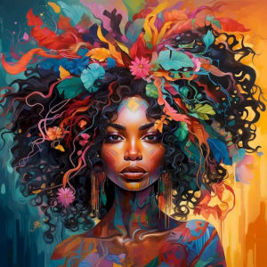BILIBILI | 500/1024PCS Jigsaw Puzzle Beautiful African Woman Portrait Scene For Adults Perfect For Quiet Evening Activity