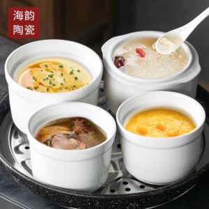 Crock Soup Ceramic Slow Cooker Stewing out of Water Household Liner 2-Person Birds Nest Dedicated Tureen Baby Dessert Bowl Tureen