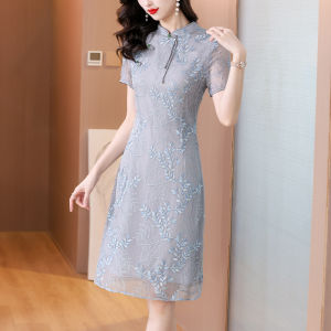 MAIMEI | Elegant Embroidered Dress Summer New