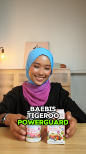 Baebis 2y+ Kids Chewable Supplement Tigeroo PowerGuard JR|Multivitamin Multienzyme Halal Immune Support