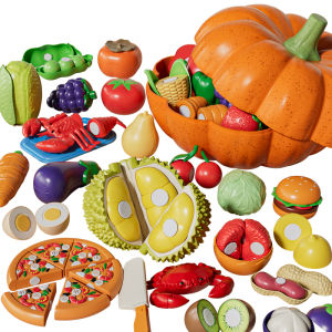 ของเล่นตัดผักผลไม้สำหรับเด็ก ของเล่นครัวเรือน ของขวัญวันเกิดสำหรับเด็กผู้หญิง อุปกรณ์ทำอาหาร ของเล่นจำลอง เรียลิสติก