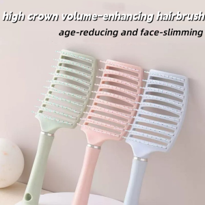 YS00150--1PCS  /High skull top hollow fluffy massage comb portable large curved comb air mat comb airbag comb