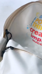 TREND BACKPACK FASHION PRIA KANVAS HIGH QUALITY - Tas Gendong Sekolah Motif Tulisan Casual Kata Motivasi kata Bijak / Tas Ransel Backpack Pria SMP SMA