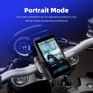 EKIY Wireless CarPlay Moto Android Auto 5.0 inch Portable Digital Dashboard Motorcycle Navigation GPS Removable Display Screen