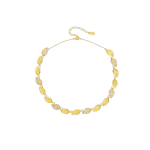 Full Laurel Crown Necklace Sparkling Lock Bone Chain