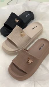 Sandal Wedges Selop Perempuan Wanita Hak 4.5 Cm Hiasan KUPUBESI