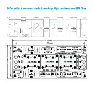 4A 8A 16A 4-level AC Power Supply EMI Filter 110V 220V Audio Electromagnetic Interference Filtering EMC Differential Common Mode