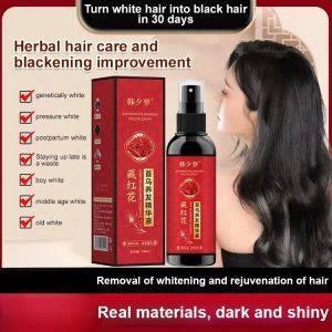 Saffron Polygonum Multiflorum Hair Care Essence White Hair Turns To Black Gentle Nourshing Hair Roots Black Hair Serum