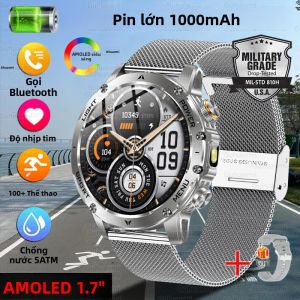 Đồng Hồ Thông Minh T-Rex 3 Dành Cho Nam 1000mAh Chống Nước Cấp Độ Quân Sự 5ATM GPS Bluetooth Gọi Thể Thao Đồng Hồ Thông Minh Có Theo Dõi Nhịp Tim