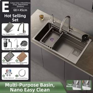 Nano Handmade Large Single Bowl Kitchen Sink