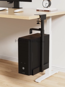 Non Perforated Suspension Host Bracket Suspended Hanging Adjustable CPU Suspended Metal Bracket Office Desk Storage