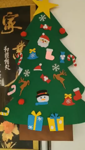 Felt ChristmasTree Kids DIY Felt Christmas Tree with Ornaments DIY Xmas Tree Xmas Decoration