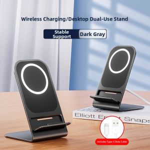 Niye | Magnetic Fast Charging Wireless Charger Aluminium Metal Stand Portable
