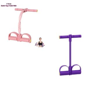 6-Tube Resistance Band Multi Function Tension Rope Fitness Bands 6-Tube Elastic Yoga Pedal Puller For Sports Exercises At Gym
