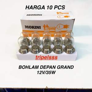 10 pcs Bohlam lampu depan H6 Kaki 1 12V/35W Mio / Beat / Vario / Grand / Supra / Karisma / Jupiter / Vega