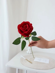 Roses Flower Artificial Flower Fake Flowers For Decoration White Faux Flower Bouquet For Wedding PartyDecoration Office Dining Table Centerpiece Aesthetic Home Decor Ornaments Decorative Fruit