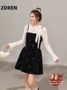 ZHANGDAREN | Bộ Đầm Voan và Gấm Dành cho Người Mập Size Lớn kiểu Hàn Quốc