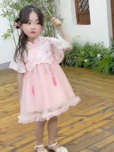 +LITTLE MUSHROOMS+ BABY GIRL CHINESE NEW YEAR TRADITIONAL ETHNIC FESTIVE CULTURAL COSTUME QIPAO CHEONGSAM HANFU MAMIAN DRESS CNY RACIAL HARMONY