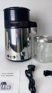 304 Stainless Steel Pure Water Distiller Machine 4 L 220V/50HZ Distilled Water Maker with Display Electric Distillation Purifier