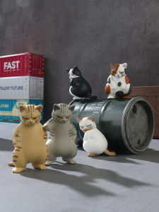 ของตกแต่งห้องรับแขกสัตว์ประดิษฐ์สำหรับรถยนต์คุณแม่แมวสุดเท่ หุ้มหิน โมเดลสัตว์ พลาสติก อายุเกิน 14 ปี ของตกแต่งห้องนอน ของเล่น