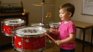 Drum Sets for Children Beginners Childrens Toys Dynamic Jazz Drums for Western Percussion Instrument