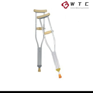 【Fast Delivery】Heavy Duty Adjustable Aluminum Crutches Pair Universal size (Silver) Stainless Steel Spring Shock Adult Crutch Adjustable Pair/Single Crutch Walking Aids Elderly Adult Crutches Aid Injury Crutches Aluminum Crutches