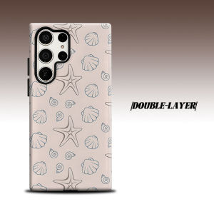 BILIBILI | Seashell Star Beach Art For Samsung Galaxy S26 S25 S24 A56 A36 Dual Layer Luxury Fashion Full Lens Protective Case