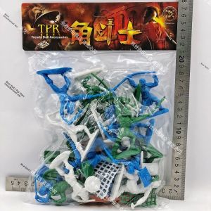 Classic Roman Soldier Gladiator Soft Rubber Doll Display Toy Antique War Scene Military Figure Collectible Statuette