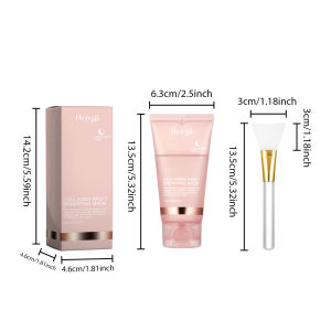 EELHOE | Overnight Collagen Mask Peel Off Facial Care Deep Moisturizing Wrapping Mask Ceramide Barrier Repair Skincare for Glowing Skin