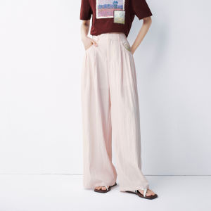 PEACEBIRD | Museum Collaboration Wide Leg Drapey Casual Pants