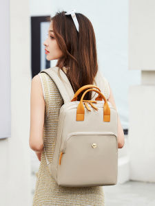 American Style Womens Backpack 2024 New Simple Fashionable School Bag for High School Junior High Students Computer Bag