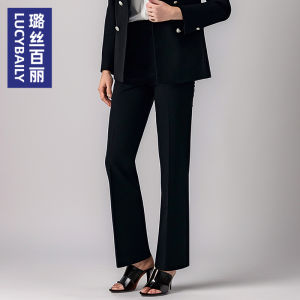 Gray Micro Flared Suit Pants Womens Spring Autumn High Waist Drapey Business Professional Interview Formal Trousers