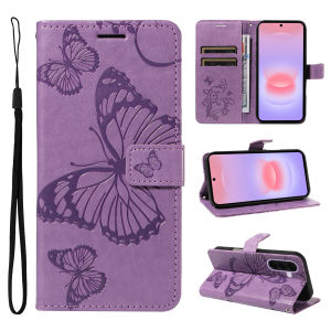 szhaiyu | Leather Wallet Flip Case for Samsung Galaxy A17 A27 A37 A57 A56 A36 A26 A16 A55 A35 A25 A15 A54 Butterfly Embossed Design