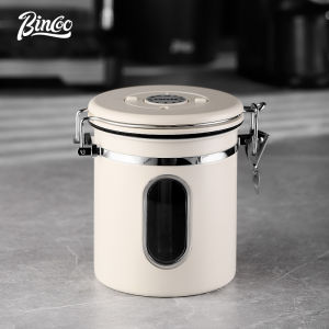 BINCOO Visualization Espresso Coffee Beans Tea Container Storage Canister1.2L/1.5L/1.8L Stainless Steel Air Tight