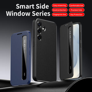 Smart View Window Case for Samsung Galaxy S25/S25+/S25 Ultra/S25 FE/S25 Edge/S24/S24+/S24 Ultra/S24 FE/S23/S23+/S23 Ultra/S23 FE/S22/S22+/S22 Ultra/A56/A55/A36/A17/A16 Business Flip Leather Case