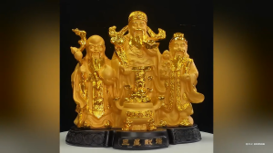 เทพเจ้าจีน ฮกลกซิ่ว รุ่นใหญ่ เทพแห่งโชคลาภ ความมั่งคั่ง และอายุยืน สัญลักษณ์แทนความเป็นสิริมงคล