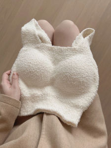 Cashmere with Chest Pad Fixed Cup Heattech Vest Womens Autumn and Winter Fleece Lined Padded Underwear Can Be Outwear Heating Inner Wear