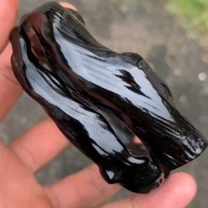 Gelang Akar Bahar Hitam Polos Size Jumbo Berkualitas