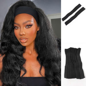 2 Pcs Pink Black Adjustable Elastic Band For Wig Lace Melting Bands For Wig Edge Laying Band To Lay Edge Leopard Wig Elstic Band