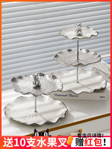 Luxurious Multi-Layer Fruit Tray Nordic Style Ceramic Snack Plate Candy Display Living Room Coffee Table High End Front Desk Decor