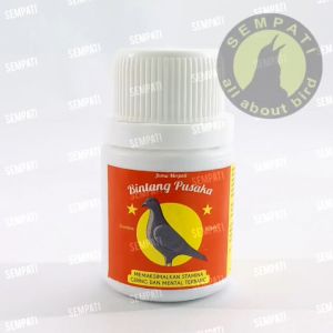 SEMPATI FREE GANTUNGAN BUAH Jamu Merpati Bintang Pusaka 120 Butir Jamu Terbang Burung Merpati Lomba Balap Kolong Pos Tomprang Dara Jamu Pil Kapsul Doping Stamina Giring Mental Terbang Tinggi Cepat Burung Merpati