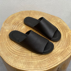 Shoes Summer New Arrival Cowhide Flat Slippers Womens Genuine Leather Outdoor One-Piece Bean Bag Simple Flat Sandals
