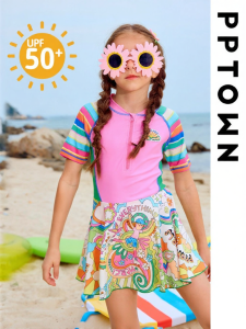 PPTOWN | Sun Protection Childrens One-piece Swimsuit