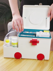 First Aid Kit Medical Storage Containers Medicine organizer Box Travel Family Medicine Kit
