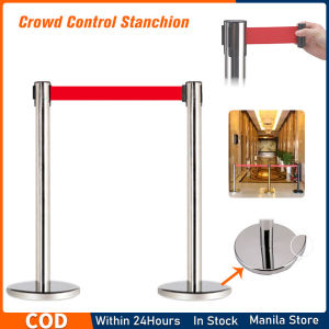 Crowd Control StanchionStainless Steel Crowd Control Barrier 2 m/3 m Red Retractable Belt
