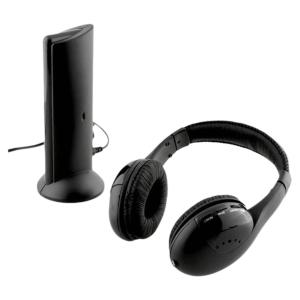 5 in 1 Wireless Headphones HiFi Deep Bass FM Radio Over Ear Headphones with Monitoring for PC TV Wireless Headset