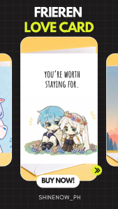Frieren Anime Inspirational Card You’re Worth Staying For Cute Aesthetic Gift